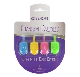 Glow in the Dark Dreidels 4 Pk