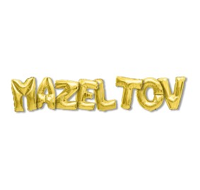 Mazal Tov Balloon Gold