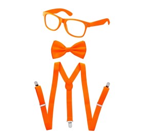 Kids Suspender Set Orange