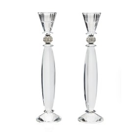 Crystal Candlesticks 12"