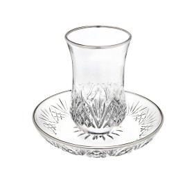 Kiddush Cup & Tray Crystal