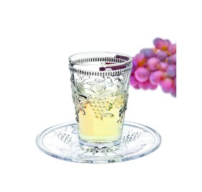 Kiddush Cup Crystal w/Saucer