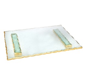 Challah Board Crystal Gold Edged