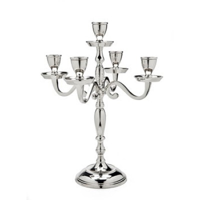 Candelabra 5 Branch Nickel