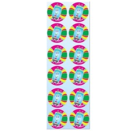 Torah Smiley Circle Stickers