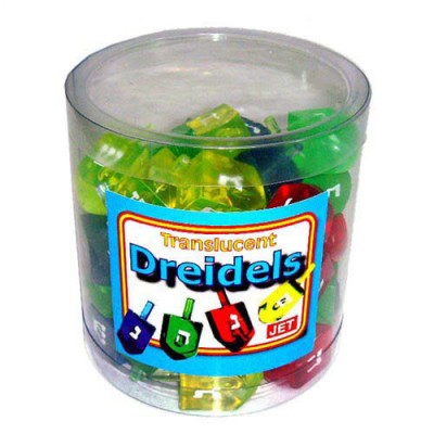 Translucent Plastic Dreidels, 100 Pack