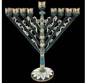 Jeweled Rambam Menorah 