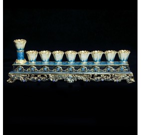 Enameled & Jeweled Menorah 