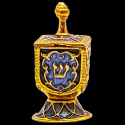 Pewter Jeweled Dreidel