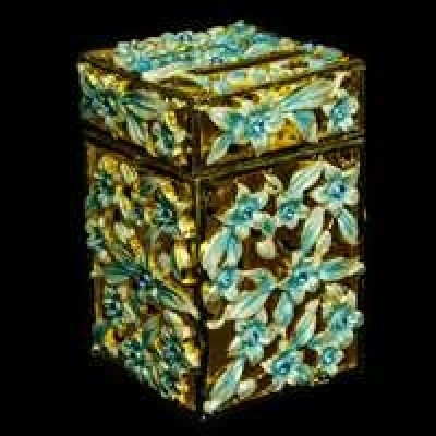 Charity Box Jeweled Enameled