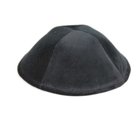 High Quality 4 Part Black Velvet Yarmulka - No Rim - 7