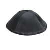 High Quality 4 Part Black Velvet Yarmulka - No Rim - 8