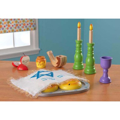 Wooden Rosh Hashanah Set