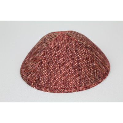 Kippah Burgundy Gold