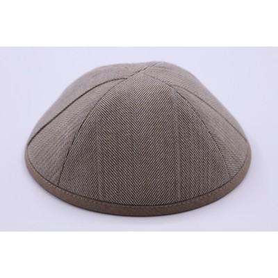 Kippah Beige Herringbone