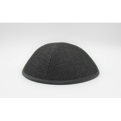 Kippah Black Burlap