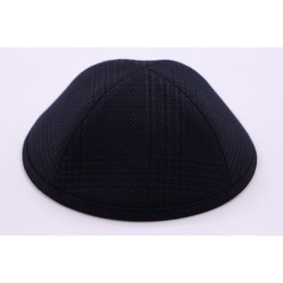 Kippah Black Plaid