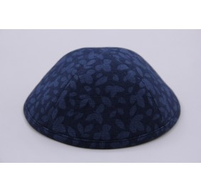 Kippah Blue Leaf