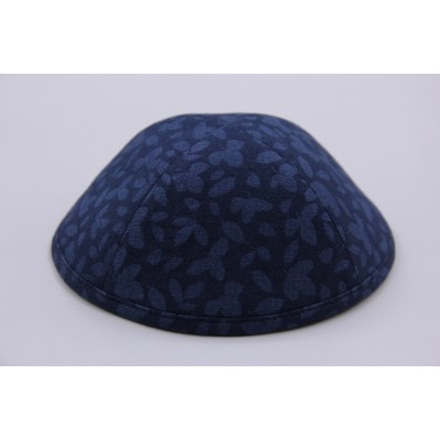 Kippah Blue Leaf