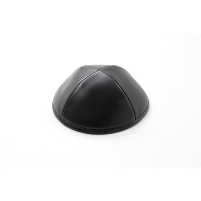 Kippah Black Leather