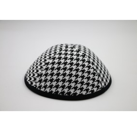 Kippah Black & White Houndstooth