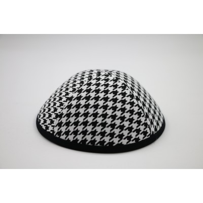 Kippah Black & White Houndstooth