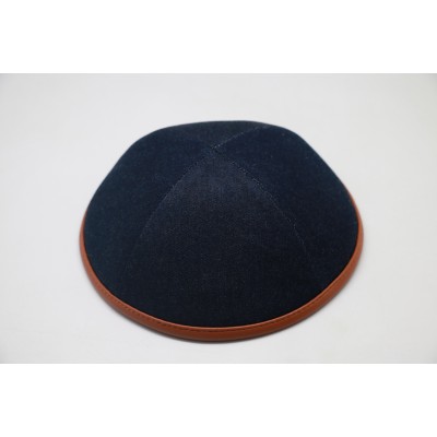 Kippah Denim Camel Rim