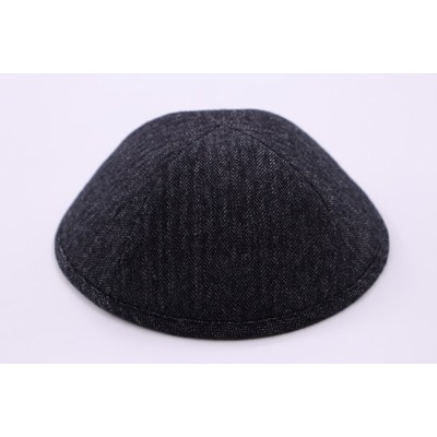 Kippah Ebony Herringbone