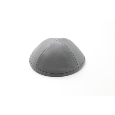 Kippah Grey Leather
