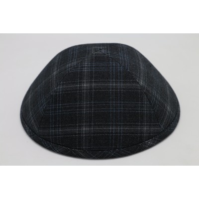 Kippah Grey Plaid Suiting