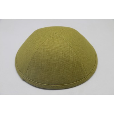 Kippah Light Olive Linen