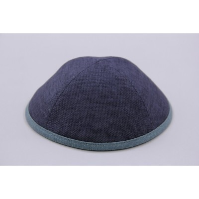 Kippah Linen Sea Green Rim