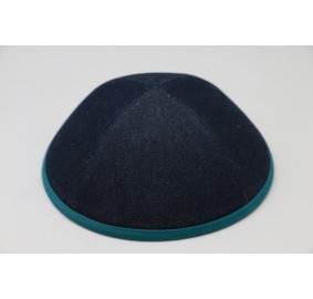 Kippah Denim Persian Green Rim