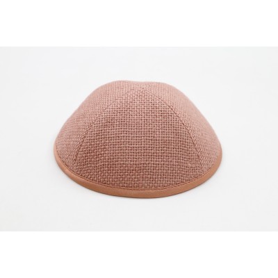 Kippah Salmon Burlap