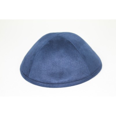 Kippah Navy Suede Look