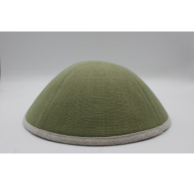 Kippah Sage Linen with Rim