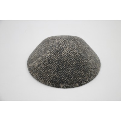 Kippah Taupe Herringbone