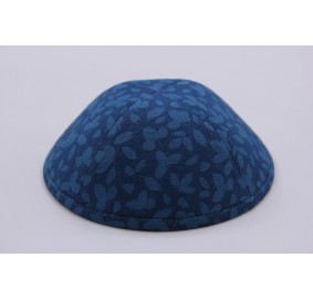 Kippah Teal Leaf