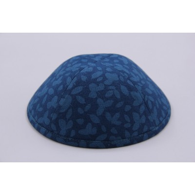 Kippah Teal Leaf