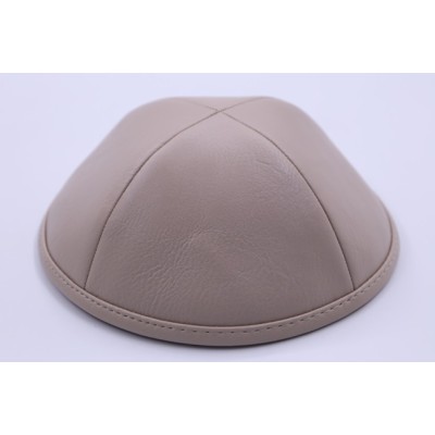 Kippah Taupe Leather