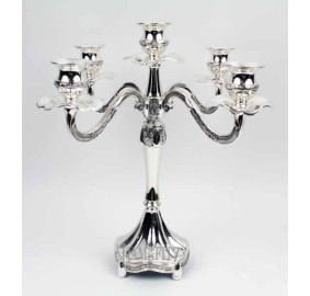 Silver Plated 5 Branch Candelabra