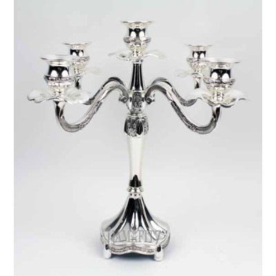 Silver Plated 5 Branch Candelabra