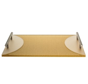 Challah Board Tray Gold Lucite