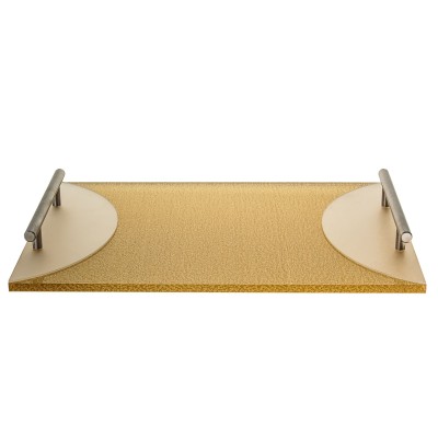 Challah Board Tray Gold Lucite