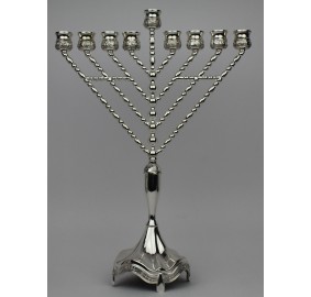 Silver Plated Rambam Menorah