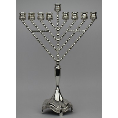 Silver Plated Rambam Menorah