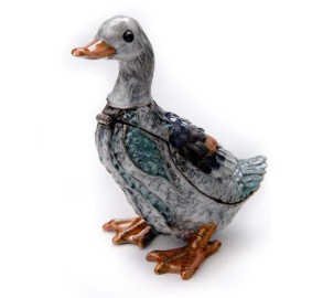 Jeweled Spice Besamim Holder - Duck