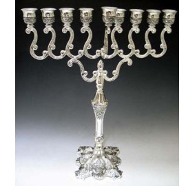 Silver Plated Oil Menorah