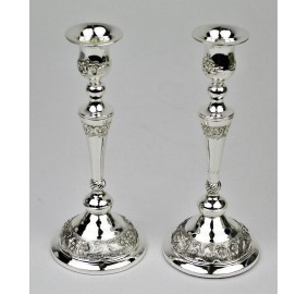 Candlesticks Pair Silverplated