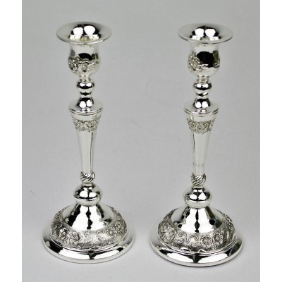 Candlesticks Pair Silverplated